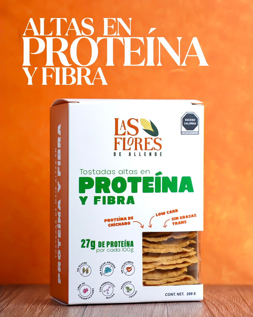 Tostadas altas en proteina y fibra